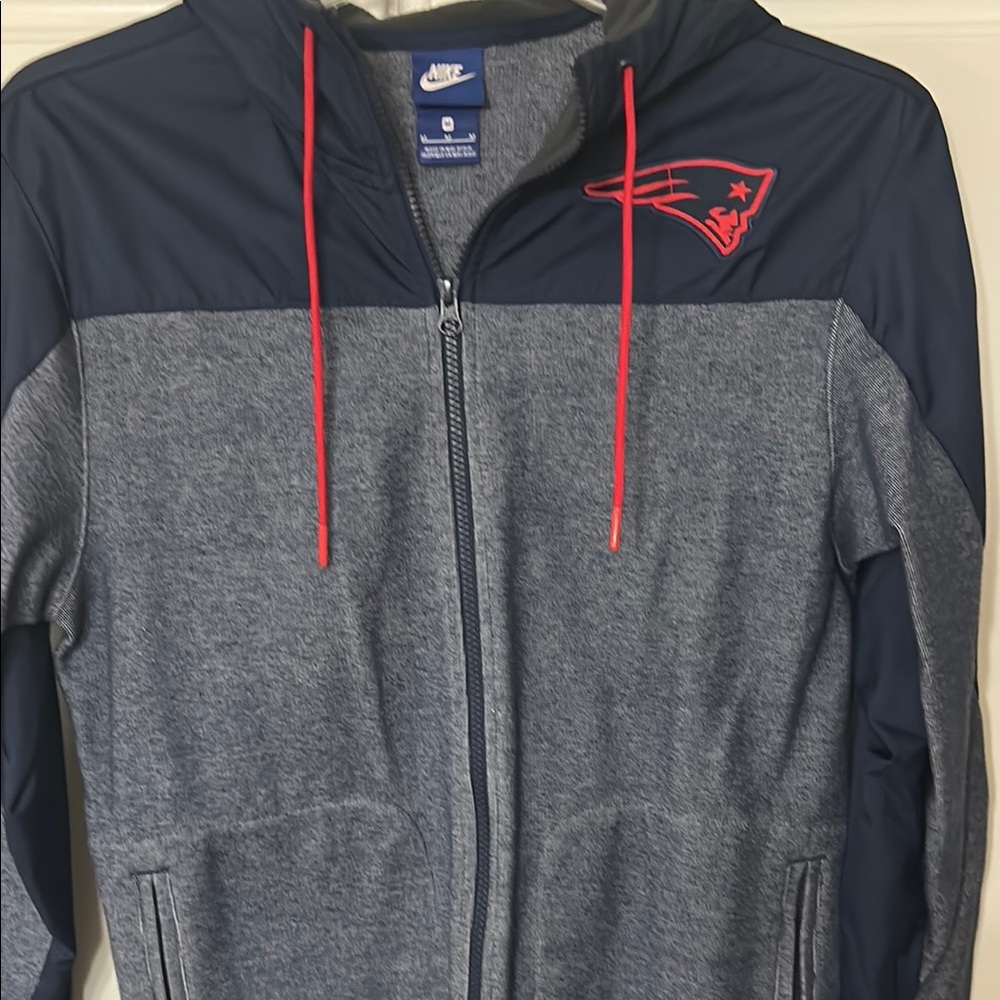 Nike Blue and Gray Windbreaker with Hood